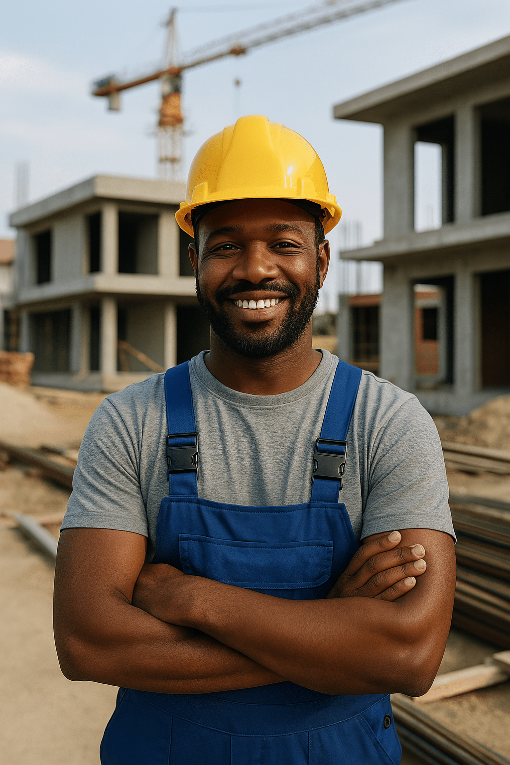 Artisan du BTP sur un chantier