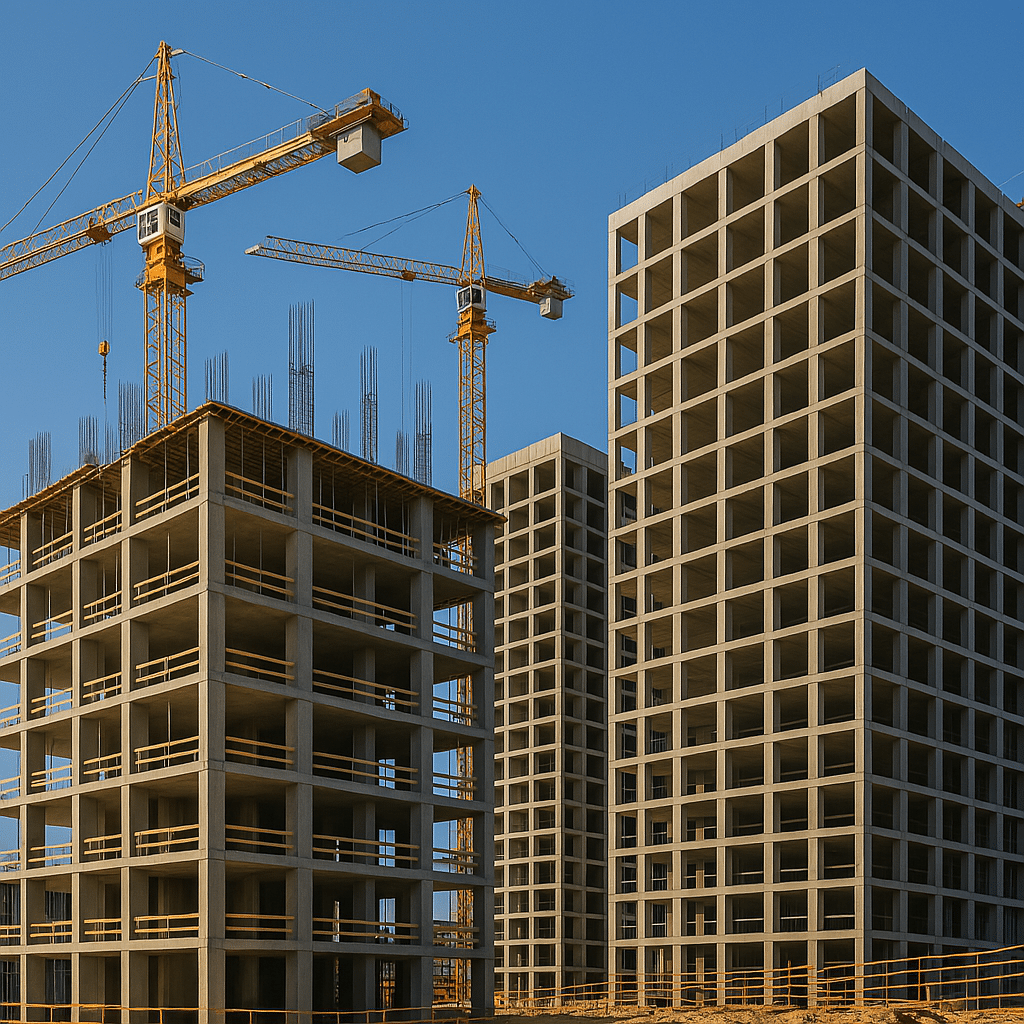 Chantier de construction avec grues